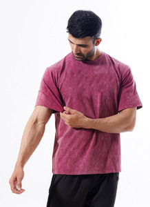 Fabricant de t-shirt graphique personnalisé avec logo imprimé numériquement T-shirt délavé à l'acide T-shirt en coton lourd T-shirt surdimensionné pour hommes - Product Image 3