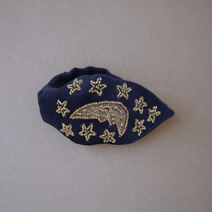 Diadema de Terciopelo de Lujo con Diseño de Luna y Estrellas, Colores Personalizados Disponibles, Bordado con Cuentas Hecho a Mano, Uso Diario, Fiesta - Product Image 4
