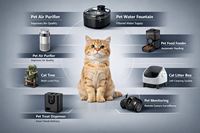 Bac à litière automatique intelligent OEM/ODM pour chat, grande capacité 70L, en plastique écologique, électrique, autonettoyant, carré, accessoire premium