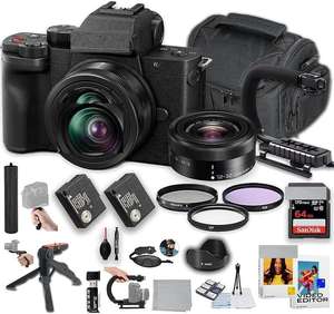 NOUVEAU Appareil photo hybride G100D avec objectif 12-32 mm, kit de base, noir, compact, prêt à être expédié, compatible 4K - Product Image 2