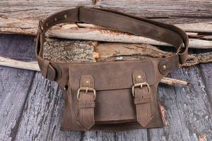 Sac de ceinture en cuir pour hommes de style vintage personnalisable sac banane de haute qualité sac de ceinture audité Product-LWB-0110 d'usine - Product Image 2