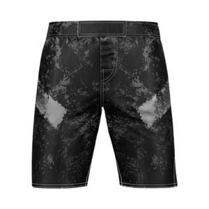 Comprar sublimado diseño de impresión personalizada 2 en 1 MMA Shorts Poliéster Spandex Compresión Fit Training Trunks High Split MMA Shorts - Product Image 2