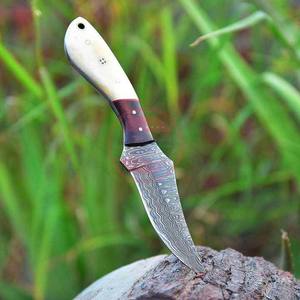 มีดดามัสกัสสกินเนอร์ทำด้วยมือมีดคาร์บอนสูงปรับแต่งได้สำหรับตั้งแคมป์ - Product Image 3