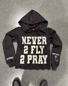 เสื้อฮู้ด500 GSM เสื้อฮู้ดเย็บปะติดเสื้อสวมหัวมีฮู้ดเสื้อครอป Y2K ล้างกรด - Product Image 3