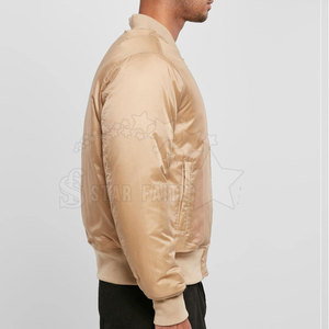 Chaqueta Bomber Personalizada para Hombre, Otoño Invierno 2025, Cuello Alto, Transpirable, Ligera, de Tela de Seda Satén, Estilo Urbano - Product Image 6