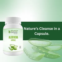 Capsules d'extrait végétal d'aloe vera et de fruit de bael Bhumija Lifesciences, qualité alimentaire, durée de conservation de 24 mois, fabrication en marque blanche