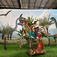 Dinosaure animatronique électrique à monter pour les parcs d'attractions, les centres commerciaux et les aéroports - Construction métallique Utilisation intérieure/extérieure