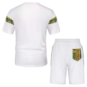 Ensemble short d'été Ensemble deux pièces de survêtement pour hommes Ensemble short décontracté avec logo personnalisé Vêtements de sport Vente en gros Ensemble short - Product Image 2
