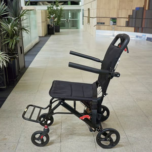Fauteuil roulant pliant portable en aluminium ultra-léger pour personnes âgées petit fauteuil roulant poussé à la main pour le voyage - Product Image 1