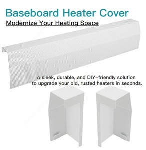 Cache-<span class=keywords><strong>radiateur</strong></span> de <span class=keywords><strong>plinthe</strong></span> en acier galvanisé de 1,2 m avec embouts, protection facile à installer pour radiateurs électriques et hydroniques de <span class=keywords><strong>plinthe</strong></span> - Product Image 1