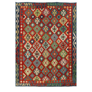 Alfombra Kilim de Maimana, Afganistán, 288 x 204 cm, Alfombras y Conjuntos Tradicionales Afganos - Product Image 1