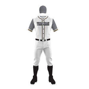 Nouvel uniforme de baseball personnalisé avec logo imprimé pour hommes, nouveau design, uniforme de baseball de bonne qualité en couleur unie, service OEM - Product Image 2
