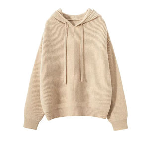 Nuevas sudaderas de lujo para mujer, de punto, de alta calidad, de algodón y forro polar, con lavado ácido, estilo pullover, de peso pesado, streetwear, corte holgado, para invierno, con cierre frontal. - Product Image 1