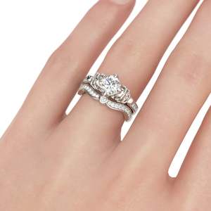 Jeulia Classic Round Cut <b>Skull</b> <b>Ring</b> Set-Perfect Gift - Product Image 4