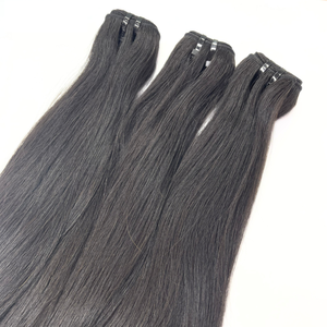 Cheveux raides naturels noirs cheveux humains vietnamiens doublement étirés longueur personnalisée 4 - 40 pouces extensions de cheveux en gros - Product Image 4