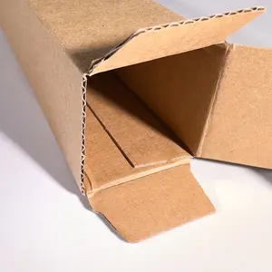 Kundendefiniertes Logo lange rechteckige Box aus Wellpappe Kraftpapier für Versandverpackung Umzugskarton