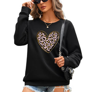 Sudadera de cuello redondo con estampado de algodón de alta calidad para mujer, diseño personalizado, forro informal corto para otoño, venta al por mayor, precio bajo - Product Image 5