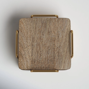 Wholesale Wooden Square Shaped Vintage Coaster For Home Kitchen Decor Affordable Price Coasters for Restaurant - Product Image 1