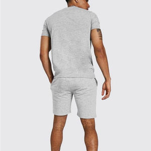 Ensemble streetwear 2 pièces color block en coton 100% à col rond et épaules tombantes, coupe ample, nouvelle mode, pour homme - Product Image 2