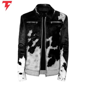 Veste en cuir de vache naturel exquise pour hommes, style western avec col en fourrure luxueux, veste en cuir de vache authentique vintage - Product Image 6