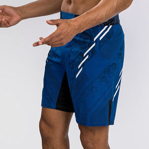 Short de combat MMA de qualité supérieure Bjj Training Mma Men Fight Night Short de combat pour hommes Long Fit Blue/USA - Product Image 3