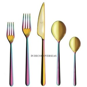 Ensemble de couverts multicolores au look attrayant en métal de qualité supérieure avec poignées de conception de feuilles à un prix impressionnant - Product Image 3