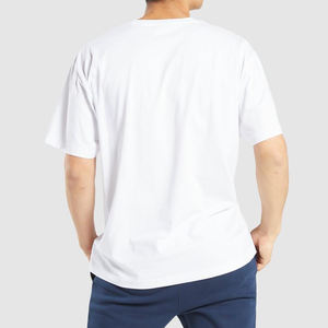 Camiseta de fabricación profesional de alta calidad, Camisa ajustada de algodón 100% en blanco, Logo personalizado con pantalla de seda bordada - Product Image 2