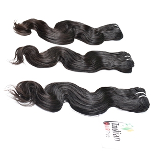 Donneur unique non traité Remy Super Wave Bundles Noir Naturel Machine Double Trame Corps Vague Temple Indien Extensions de Cheveux Humains - Product Image 3