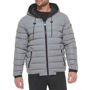 Chaqueta acolchada con capucha informal para hombre hecha a medida OEM, la mejor ropa de calle, ropa de invierno, Chaqueta larga de burbujas para exteriores, nueva condición - Product Image 6