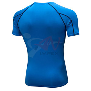 Vêtements de sport à manches courtes Rash Guard en tissu extensible pour le fitness et la natation - Product Image 2