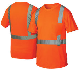 Men's Hi <b>Vis</b> Yellow Short Sleeve Construction <b>Shirt</b> Reflective Security Work Wear <b>High</b> Visibility Strip Knitted Solid <b>T</b> <b>Shirt</b> - Product Image 6