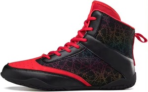 Chaussures de boxe de lutte de vitesse de gymnastique respirantes en cuir en gros personnalisées vintage de qualité supérieure - Product Image 3