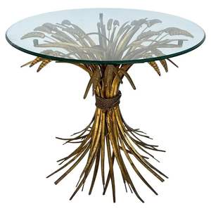 Table basse en aluminium à cadre floral artisanal surmontée de verre alliant durabilité et fonction pour un mobilier intemporel - Product Image 5