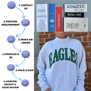 Sweat-shirt à col montant long d'hiver personnalisé pour femmes avec Philadelphie pour la conception de tissu polaire vert Service OEM - Product Image 2