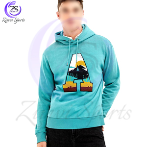 เสื้อฮู้ดผู้ชายผ้าคอตตอนโพลีเอสเตอร์ระบายอากาศได้ดีปักลายเฮฟวี่เวทพร้อมโลโก้ตามสั่ง - Product Image 1