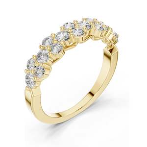 0.93 CT Round Brilliant Lab Diamond <b>Eternity</b> Band <b>Ring</b> for Women VVS-VS EF Clarity 18KT, 14KT, 10KT Gold & 925 <b>Silver</b> - Product Image 4