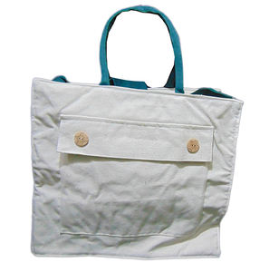 Bolsa de mano de lona de algodón personalizada duradera y elegante con asa larga para conferencias, ferias, eventos, bolsa de mano promocional - Product Image 1