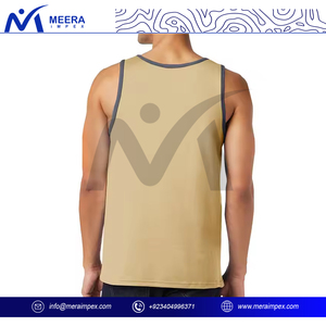 Vêtements de sport d'été pour hommes séchage rapide respirant débardeur sans manches Gym Fitness gilet pour entraînement course à pied entraînement décontracté tricoté - Product Image 4