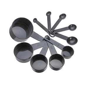 Offre Spéciale Design Unique en acier inoxydable revêtement noir cuillères à mesurer à la main marteau poignée cuillère à mesurer ensemble de couverts - Product Image 1