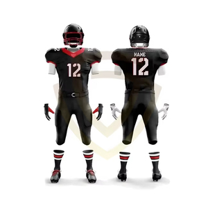 Uniforme de Fútbol Americano Personalizable de Alta Calidad, 100% Poliéster, Conjunto para Hombre Adulto, Secado Rápido, Transpirable, Cuello en V, Ropa Deportiva, Uniforme de Fútbol Americano 3D - Product Image 1