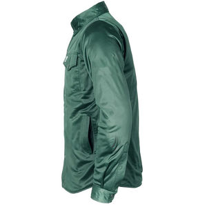 Chemise de protection vert foncé unie pour travaux intensifs avec chemise en flanelle pour tenue décontractée pour hommes en moto - Product Image 5