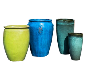 [Leo Nguyen Le] - Vente en gros de grands pots en céramique émaillés, ensemble de 3 pots géants pour plantes d'extérieur, jardin et maison - Product Image 5