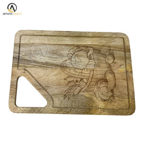 Prix de gros Planche à découper en bois de manguier durable et écologique Incrustation d'os Ustensiles de cuisine Servir du fromage Pizza Pain Blocs à découper - Product Image 4