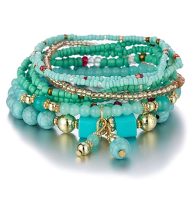 Pulsera BOHO, pulsera con abalorio, accesorios de moda, joyería Bohemia, artesanías de la mejor calidad, pulsera boho, nuevo diseño - Product Image 3