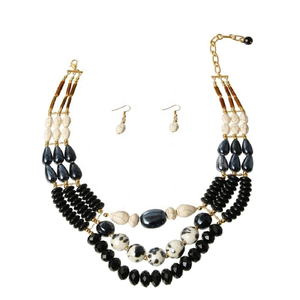 สร้อยคอโซ่เรซินสีดำคุณภาพสูงสไตล์โบฮีเมียนสำหรับงานเลี้ยงฉลองครบรอบแต่งงานเครื่องประดับสร้อยคอแฟชั่น - Product Image 3