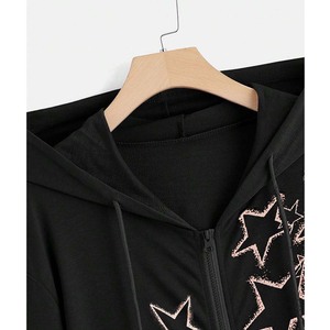 2024 OEM personalizado invierno con cuentas Zip Hoodie para hombres 100% algodón pulóver alta calidad impreso Sudadera con capucha - Product Image 3