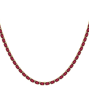 Oval Shaped Red Garnet <b>Tennis</b> <b>Necklace</b> Fashionable <b>Tennis</b> Bracelets Collection - Product Image 4