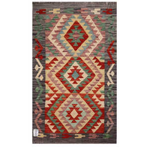 พรมกิลิมไมมาณา อัฟกานิสถาน ขนาด 126 x 75 ซม. ชุดพรมพื้นเมืองแบบดั้งเดิมของอัฟกานิสถาน - Product Image 1