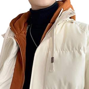 Manteau chaud avec capuche de haute qualité personnalisé bon tissu matériel brillant doudoune veste d'extérieur - Product Image 2