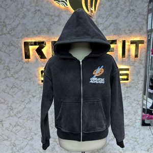 Logo personnalisé de marque privée imprimé numérique 100% coton hiver sweat à capuche zippé fabriqué en usine pas cher prix sweats à capuche unisexe - Product Image 3